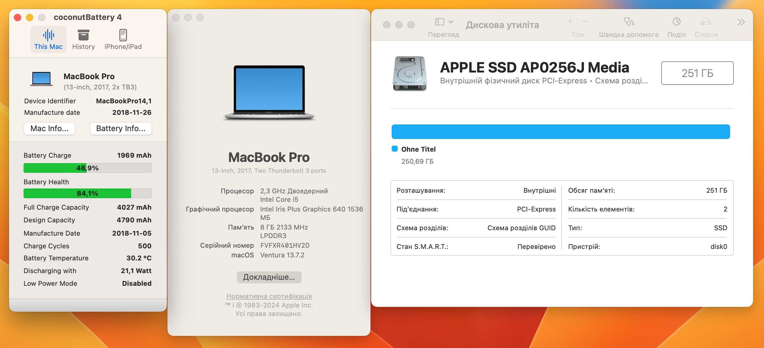 Apple MacBook Pro 2017 8/256