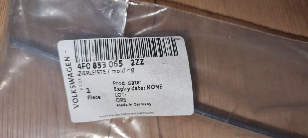Listwy ozdobne zderzaka chrom Audi A6 C6 przód