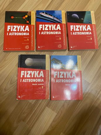 Zestaw Fizyka i Astronomia Podręcznik Tom 1-3 + Zbiór zadań Tom 1-2