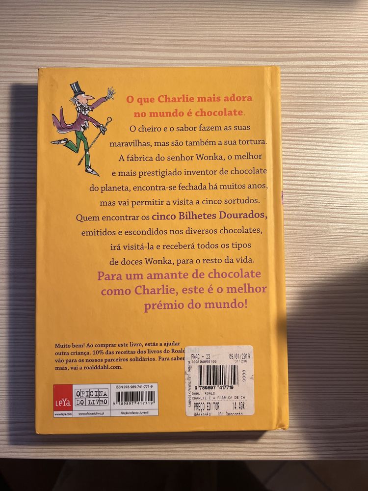 “Charlie e a Fabrica de Chocolate”-Ronald Dahl