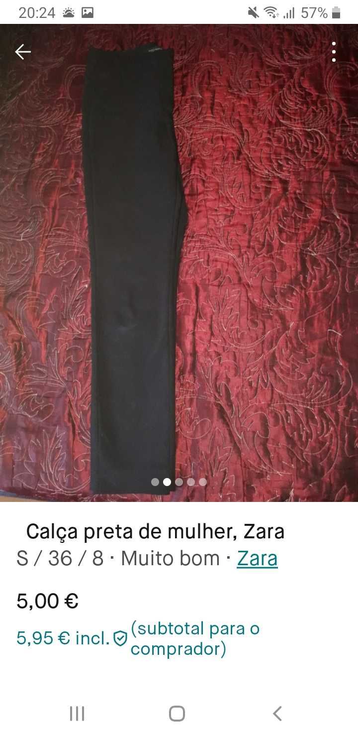 Calças Pretas, Zara
