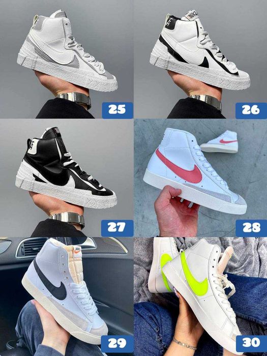 ‼️Кросівки Nike Air Jordan 1 Low/Nike Blazer різних кольорів | Унісекс