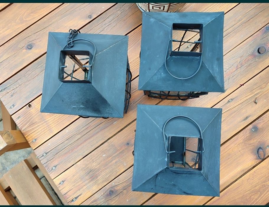 Metalowe lampiony 3szt.