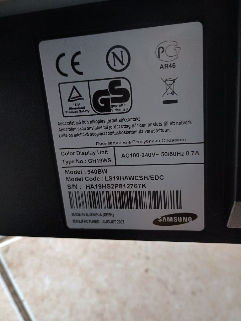 Monitor Samsung syncmaster