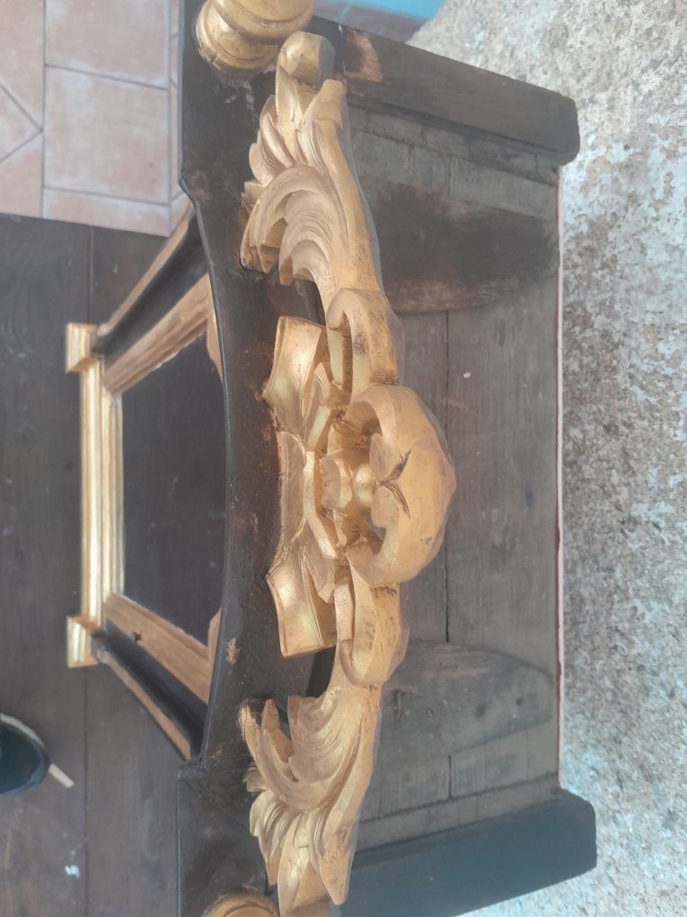 Antigo Oratório Madeira para Imagens Santos Talha Dourada Arte Sacra