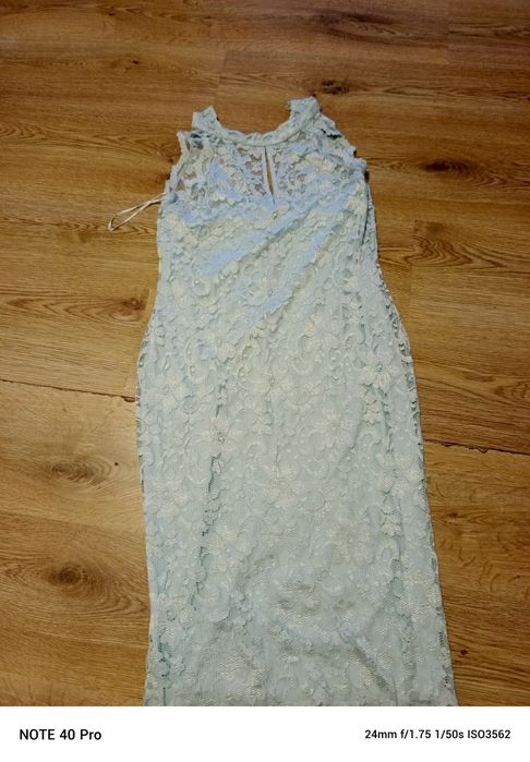 sukienka błękit koronkowa damska  16