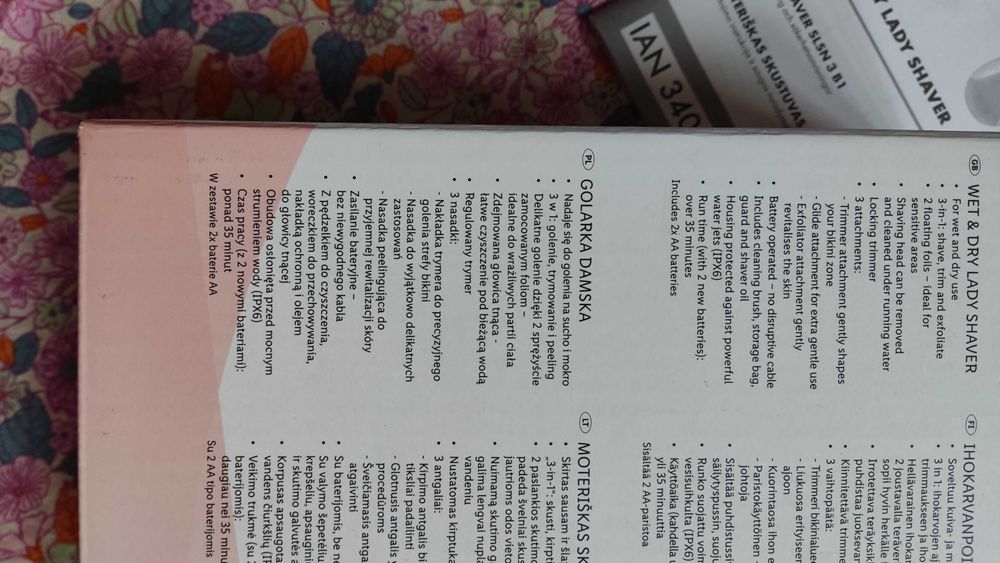 nowa golarka damska do golenia na sucho i mokro SilverCrest