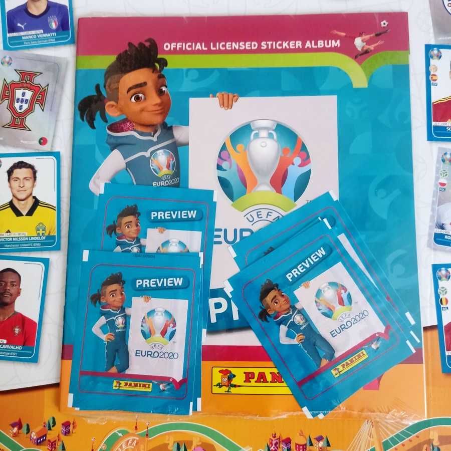 Caderneta Euro 2020 Preview com 6 saquetas Novo e fechado