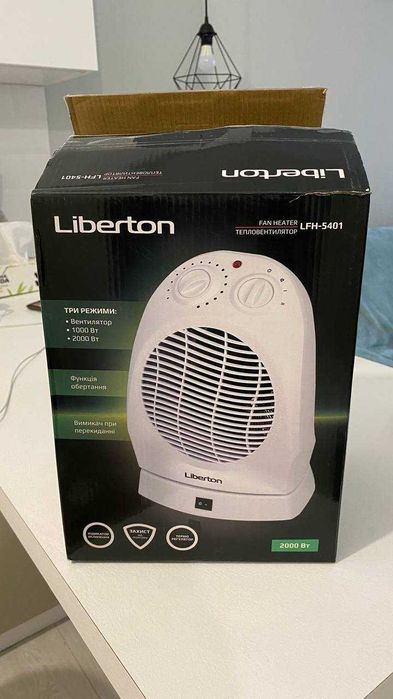 Тепловентилятор Liberton 2000 Вт, 20 м² (на гарантії)