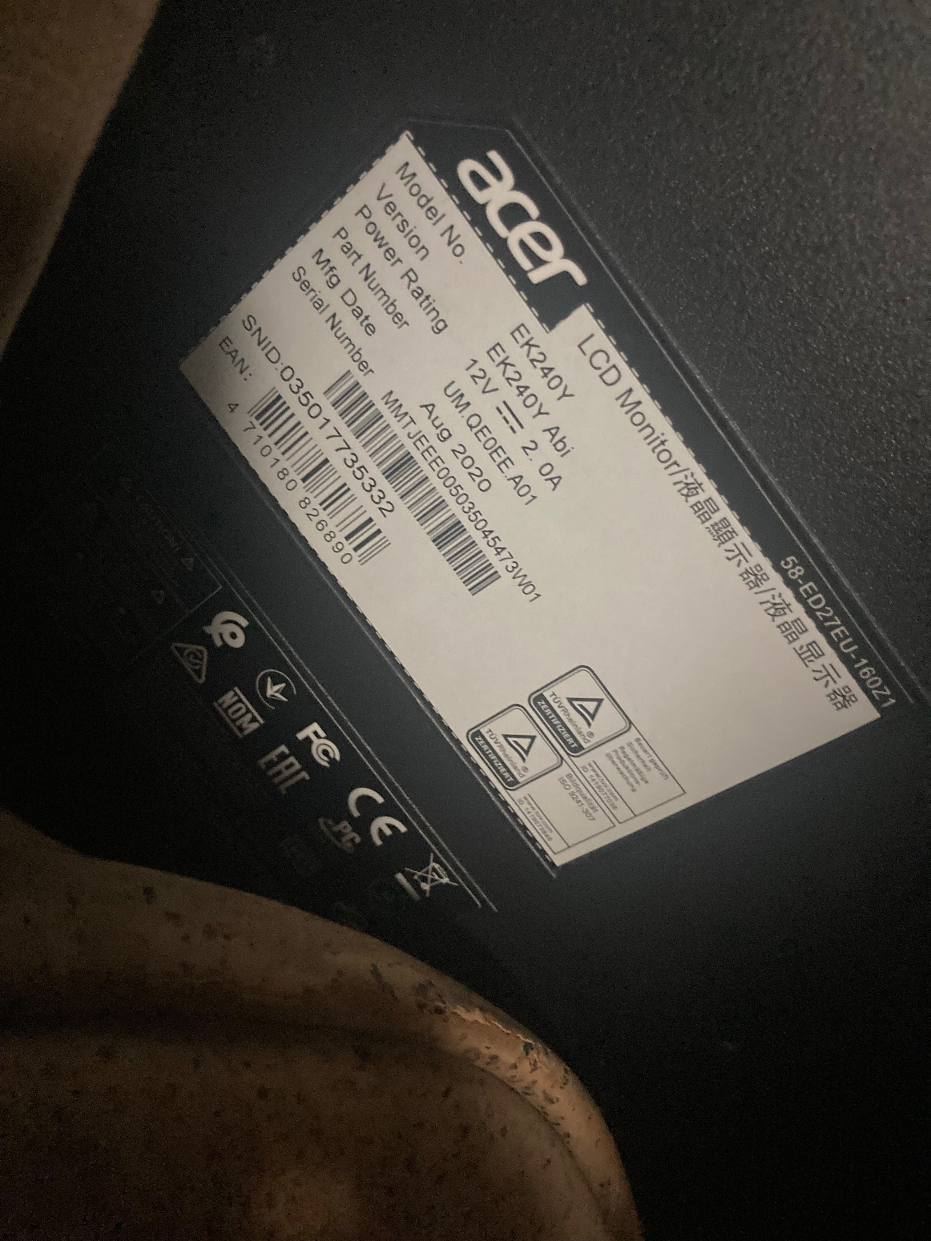 Monitor Acer EL240Y 2020 em Faro