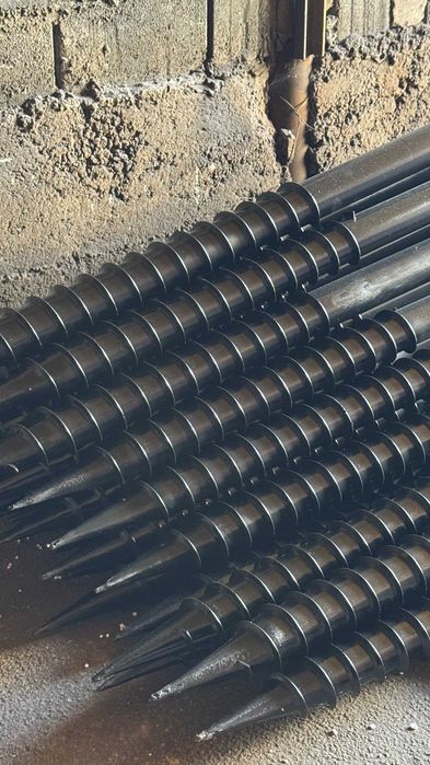 Геопалі геошурупи + свайный фундамент • установка винтовых свай