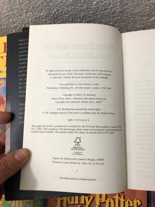 Livros Harry Potter – 1ª Primeiras edições em Inglês - capa dura