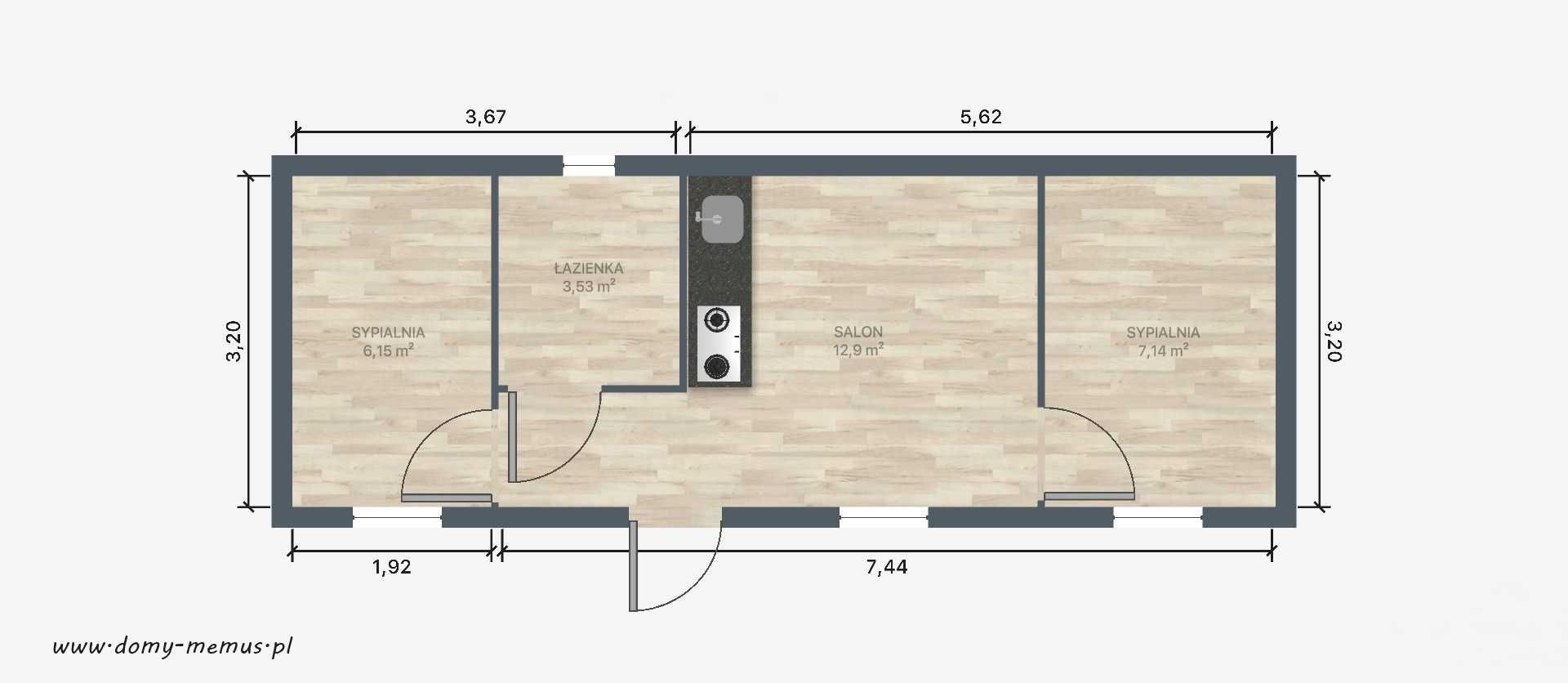 Domek drewniany 35m2 ocieplony całoroczny holenderski