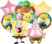 Balony foliowe Spongebob Kanciastoporty Patryk Skalmar urodziny 18szt