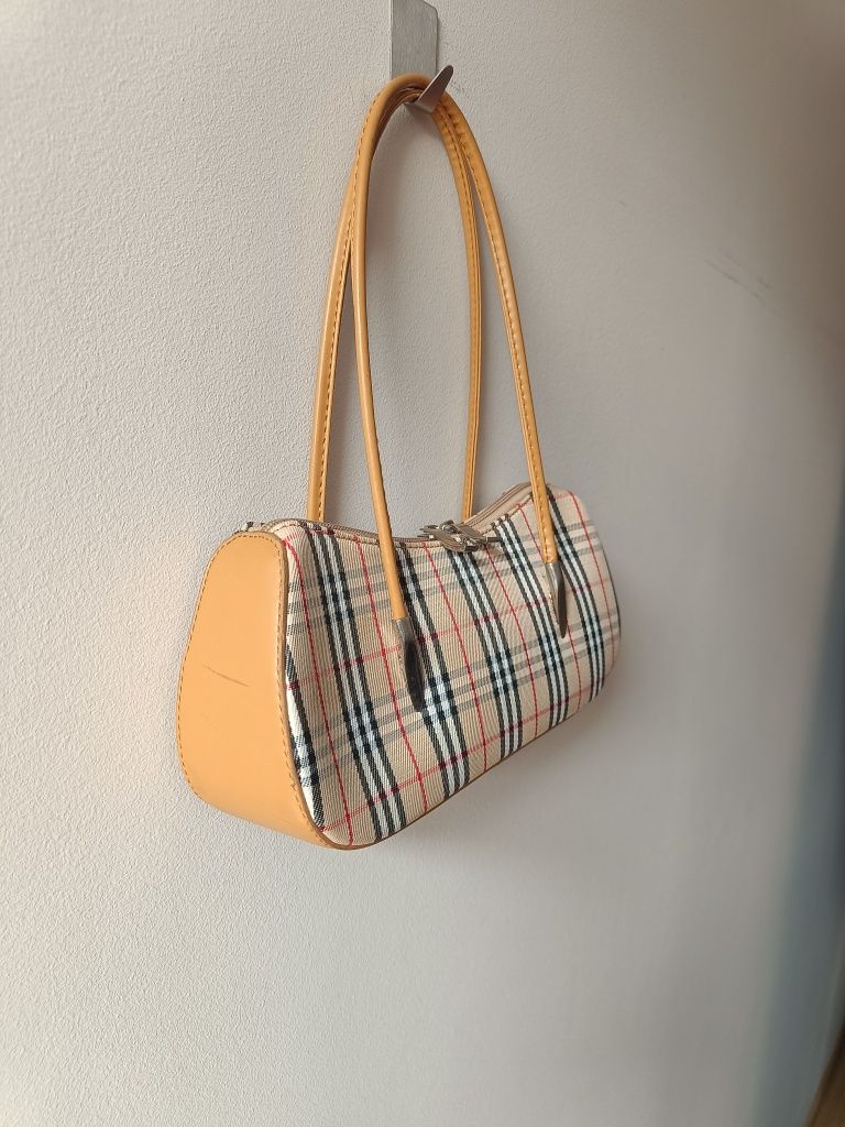 Świetna mała torebka w kratę Vintage