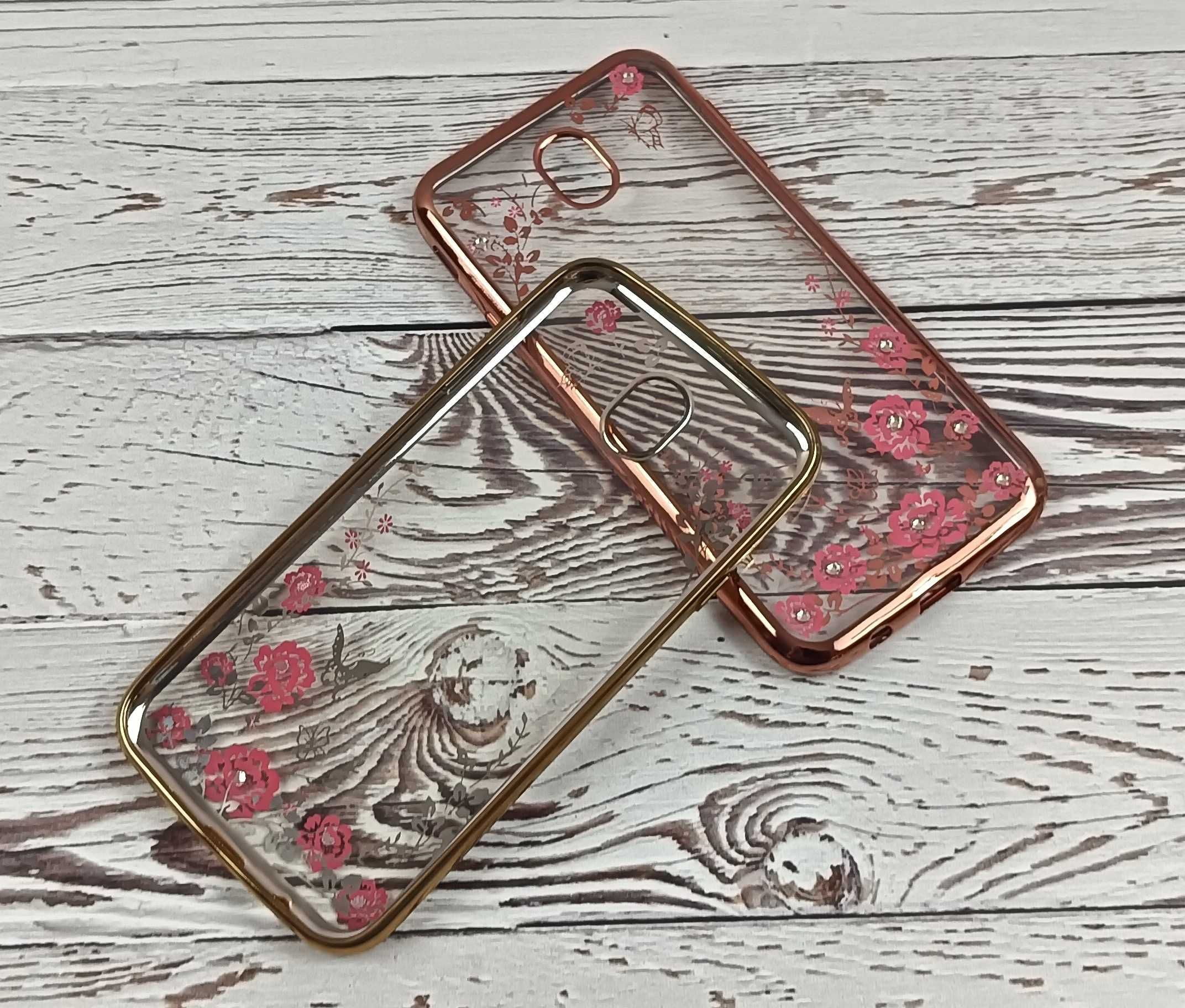 Etui Case Flowers do Samsung Galaxy J7 2017 + Szkło Hartowane