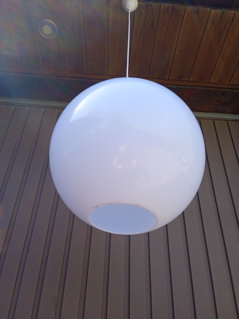 Lampa wisząca biała kula 20cm