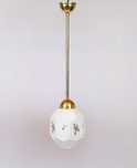 Lampa  wisząca malowana  PRL retro vintage art deco