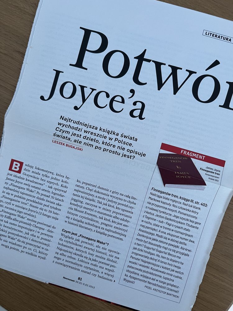 James Joyce, Finneganów Tren