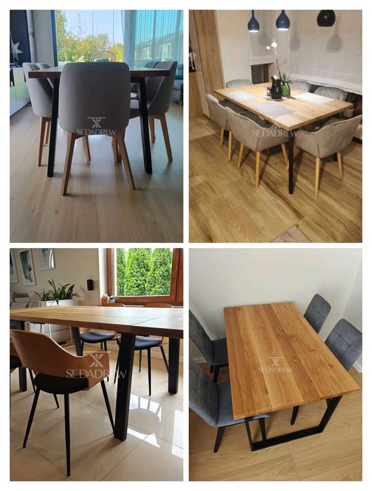 Stoły stoliki drewniane dębowe regały loft szafki RTV lite drewno