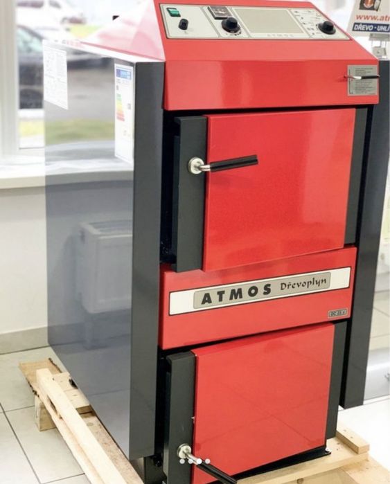 Котел Атмос Atmos піролізний твердопаливний DC 18 S / 18 квт твердотоп