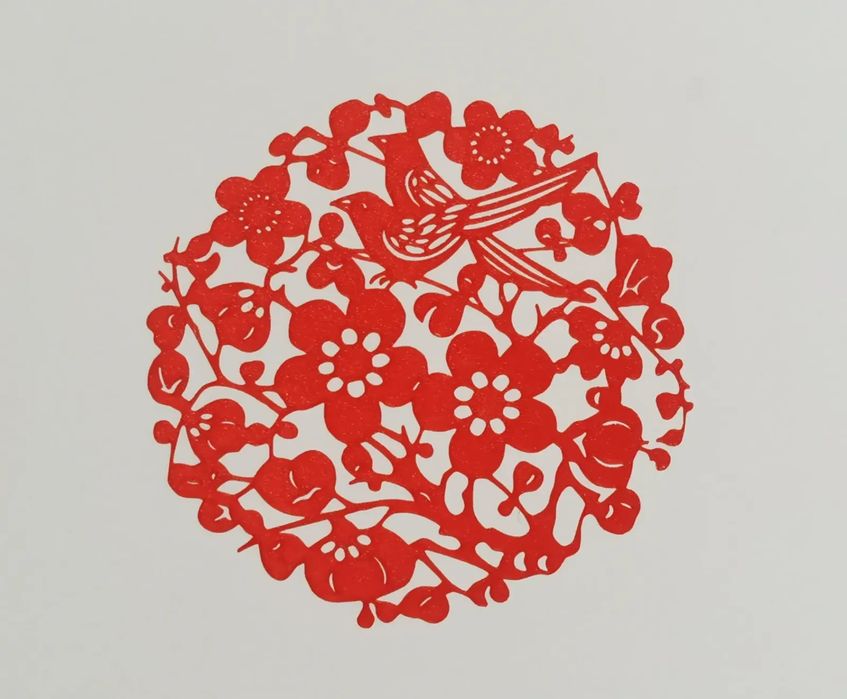 Gralha em Pessegueiros em Flor (Arte em Papel)