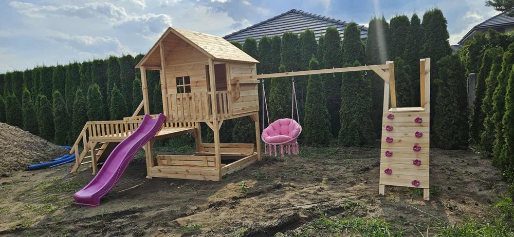 Domek dla dzieci plac zabaw drewniany OD RĘKI