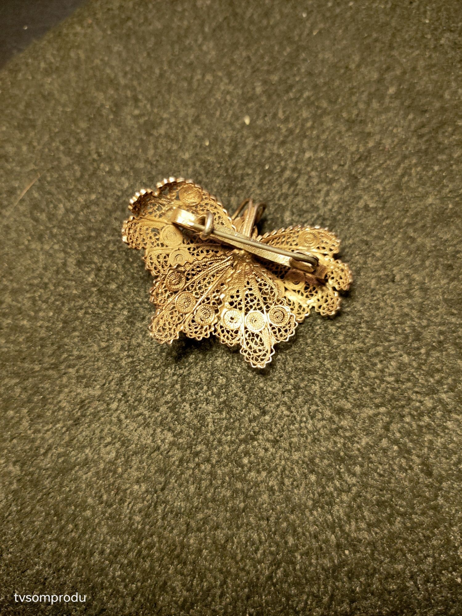 Broche vintage em filigrana português