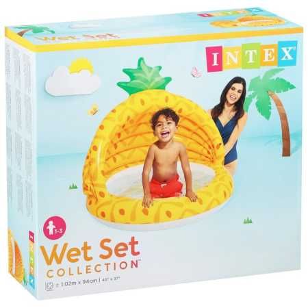 Intex 58414 Basenik brodzik z daszkiem ANANAS 102x94cm miękkie dno