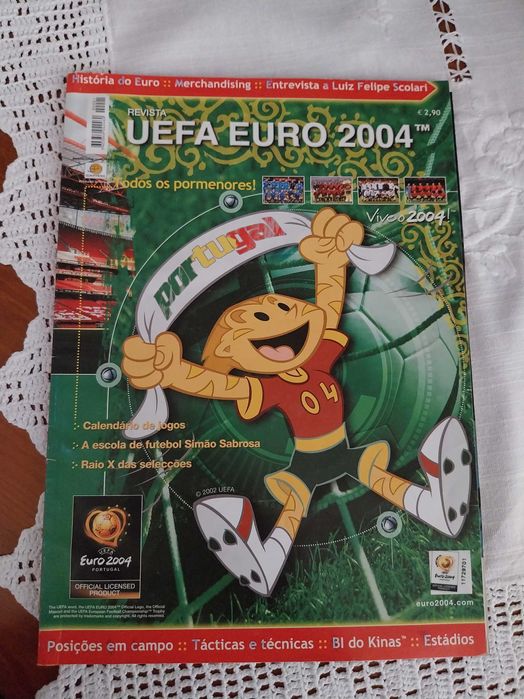 Revista UEFA, Euro 2004, calendário, equipas, jogadores