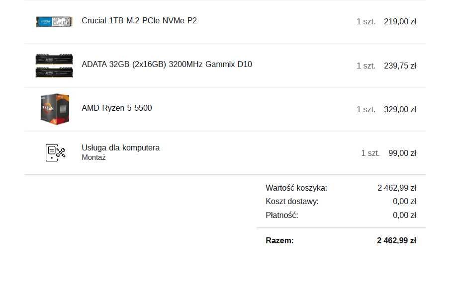 Komputer stacjonarny PC Natec bardzo dobre parametry