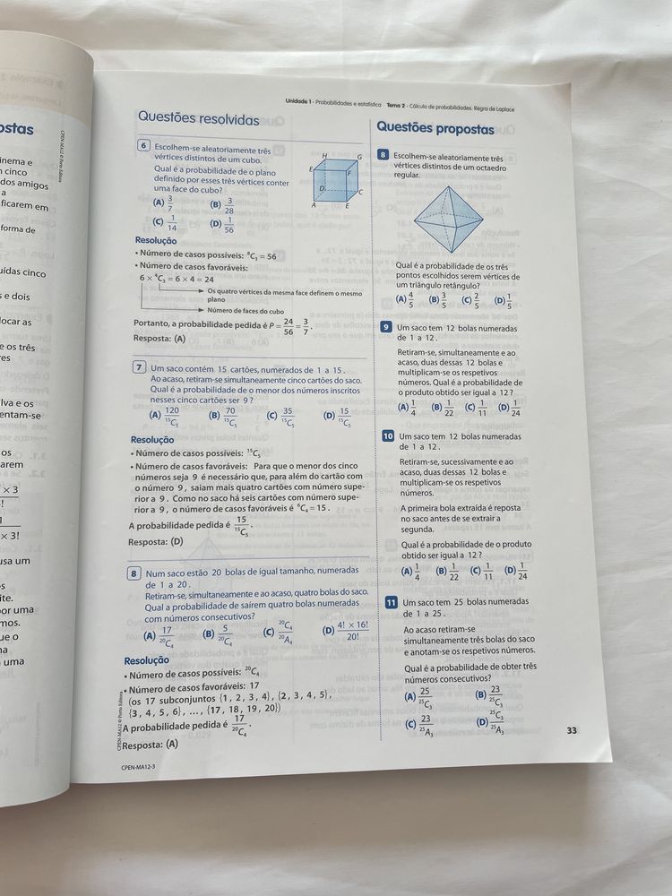 Preparação para o exame final de matemática A 12 ano