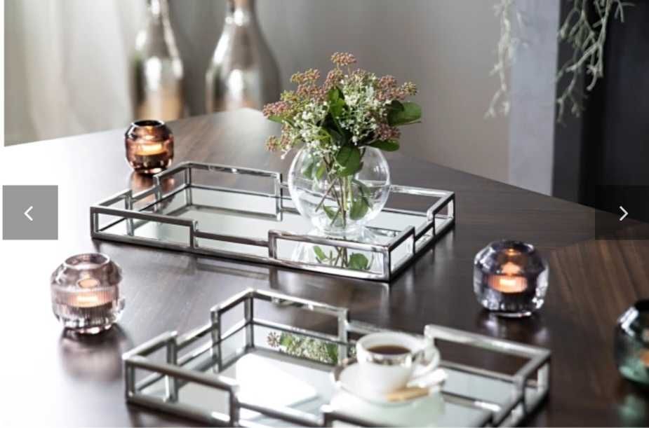 Taca z wkładką lustrzaną glamour