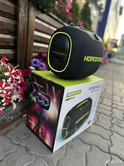Колонка Hopestar party box c2 микрофонами 120вт
