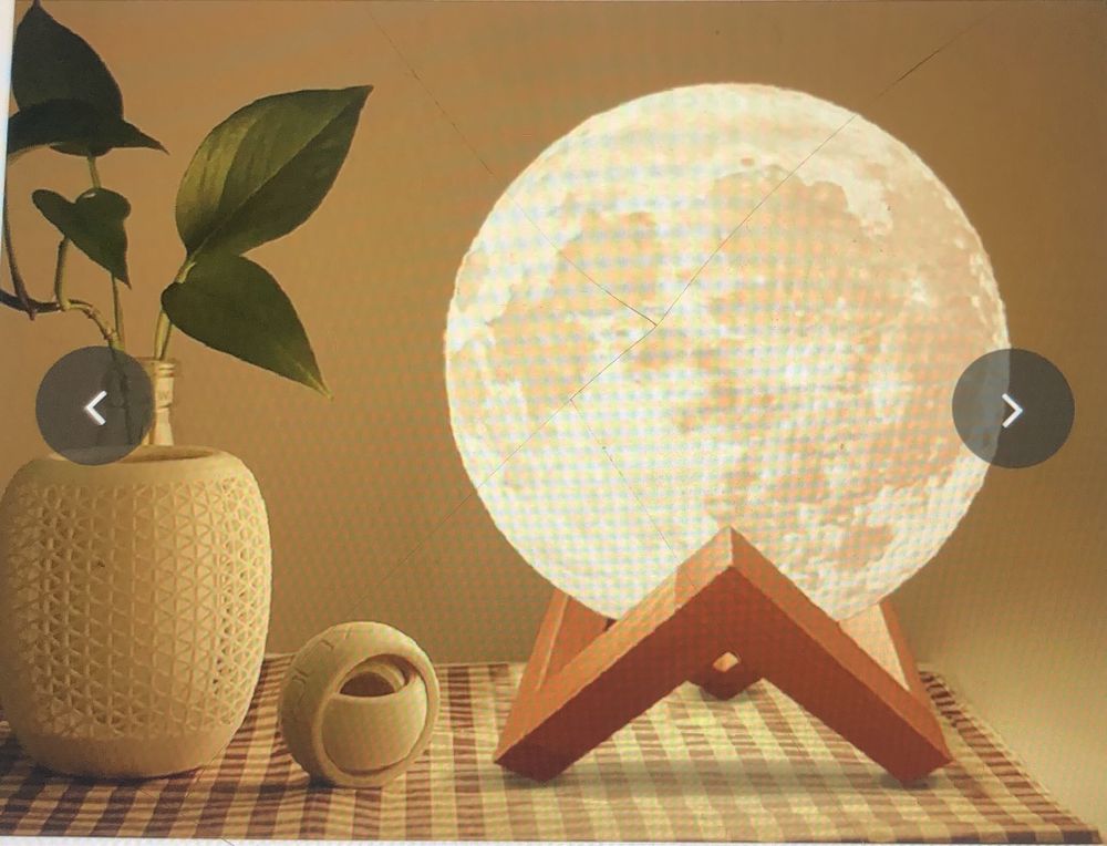 Lampka nocna led Moon Light na stojaku kabel