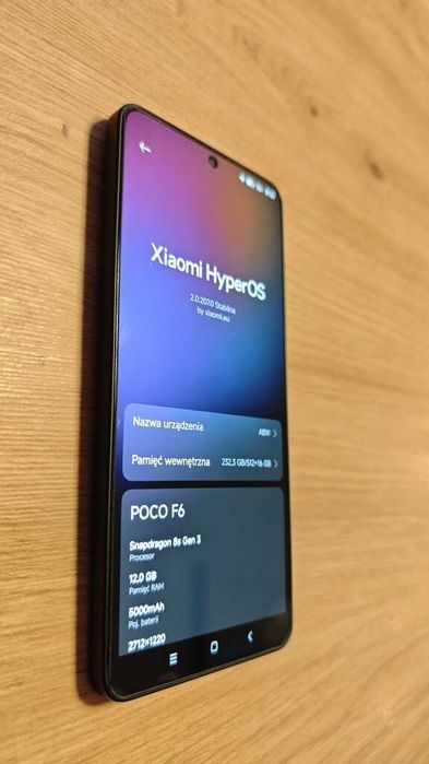 Smartfon Xiaomi POCO F6 12GB RAM 512GB ROM Czarny jak NOWY AKCESORIA