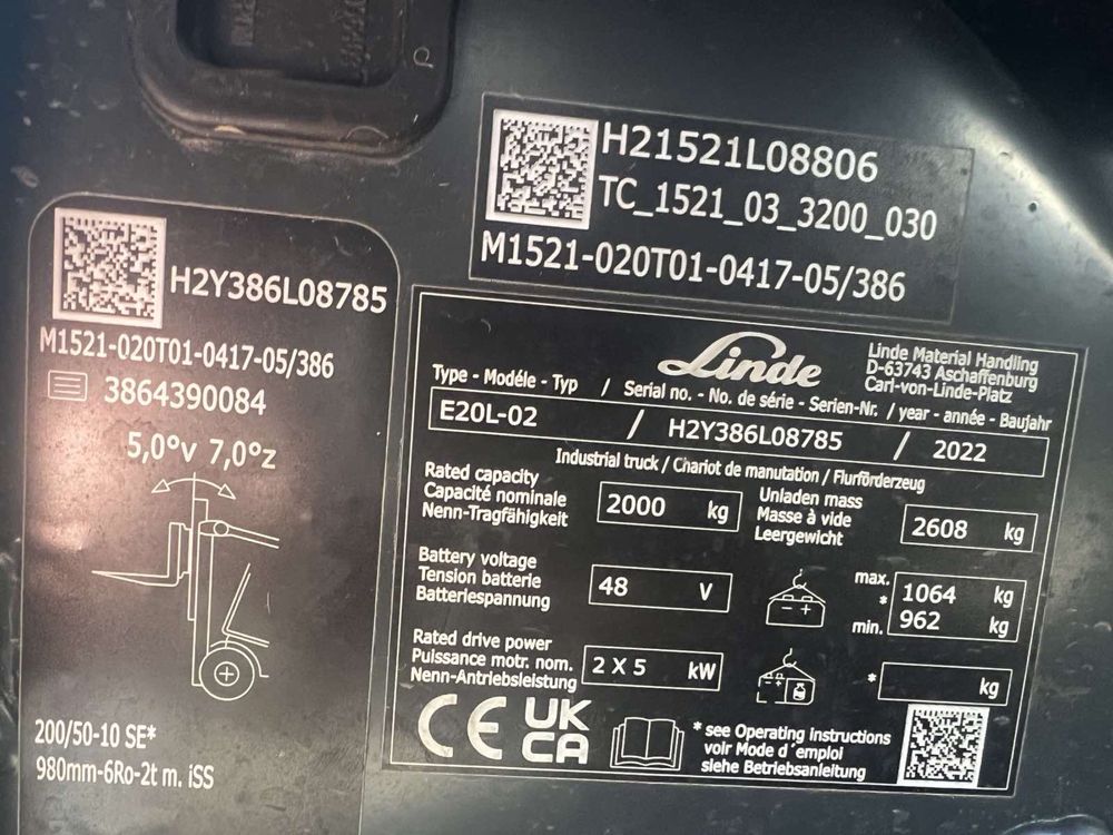 Linde E20L-02 2022р