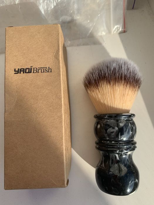 Помазок щетка кисть для влажного бритья YAQI 24 мм синтетика