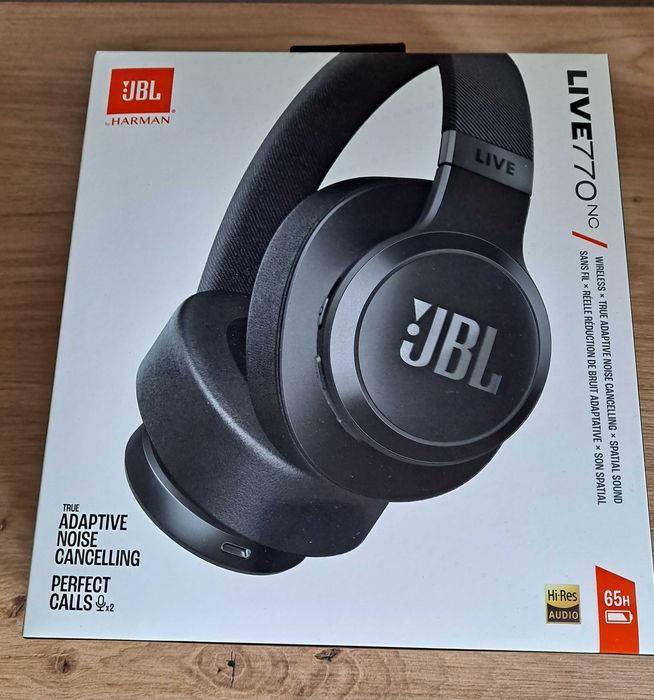 Nowe Słuchawki nauszne JBL Live 770NC ANC Czarne