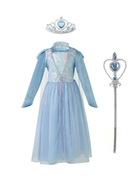 Zestaw Księżniczka Elsa Elza Kraina Lodu, r. 110/116 przebranie