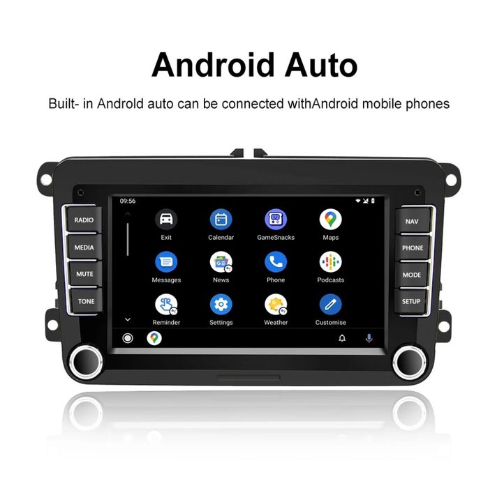 Rádio android 7" Volkswagen Skoda Seat 2/64GB Carplay WiFi CANBUS NOVO