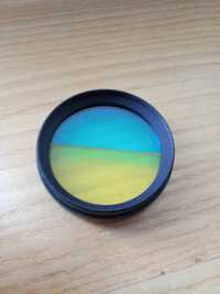 filtr światła do obiektywu. żółty niebieski 52×075 radziecki