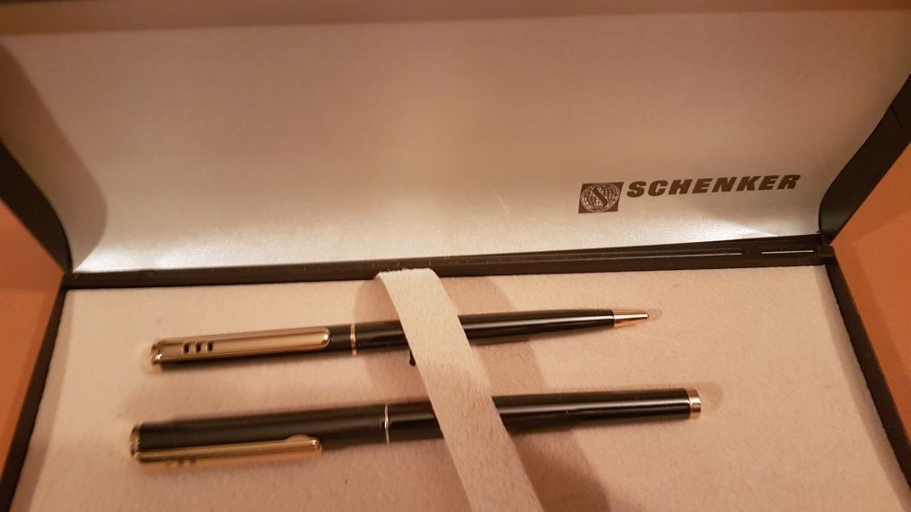 Niemieckie pióro  i długopis reklamowane firmą  schenker z lat 90