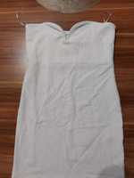 Biała sukienka mini H&M rozmiar M