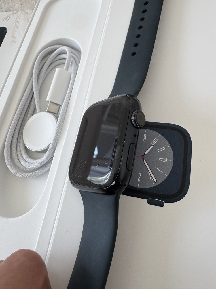 Zegarek Apple Watch series 8 45MM Midnight Aluminium Case
