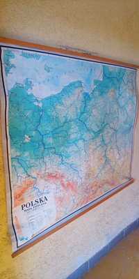 Duża mapa fizyczna Polski 1:700000