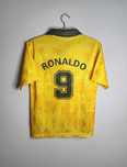 Brazylia 1996 Domowa Koszulka Piłkarska Home Żółta Vintage #9 Ronaldo