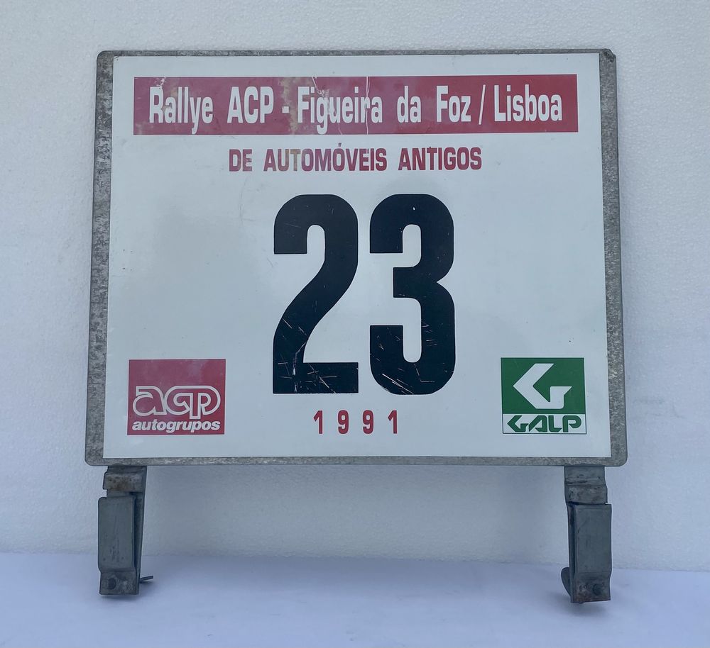 Placa rali ACP Figueira da Foz - Lisboa 1991 automóveis antigos