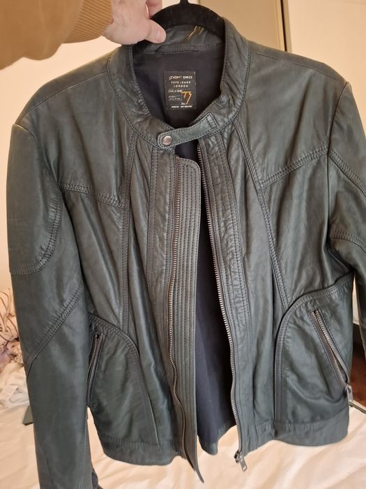 Jaqueta de pele Pepe Jeans verde escura
