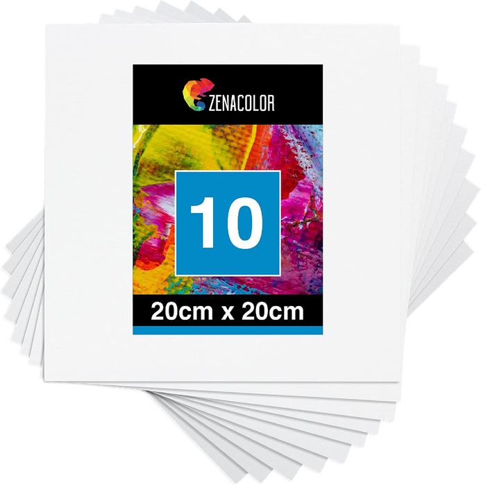 Zenacolor - 10-częściowy zestaw płócienny – płótno do malowania 20 x 2